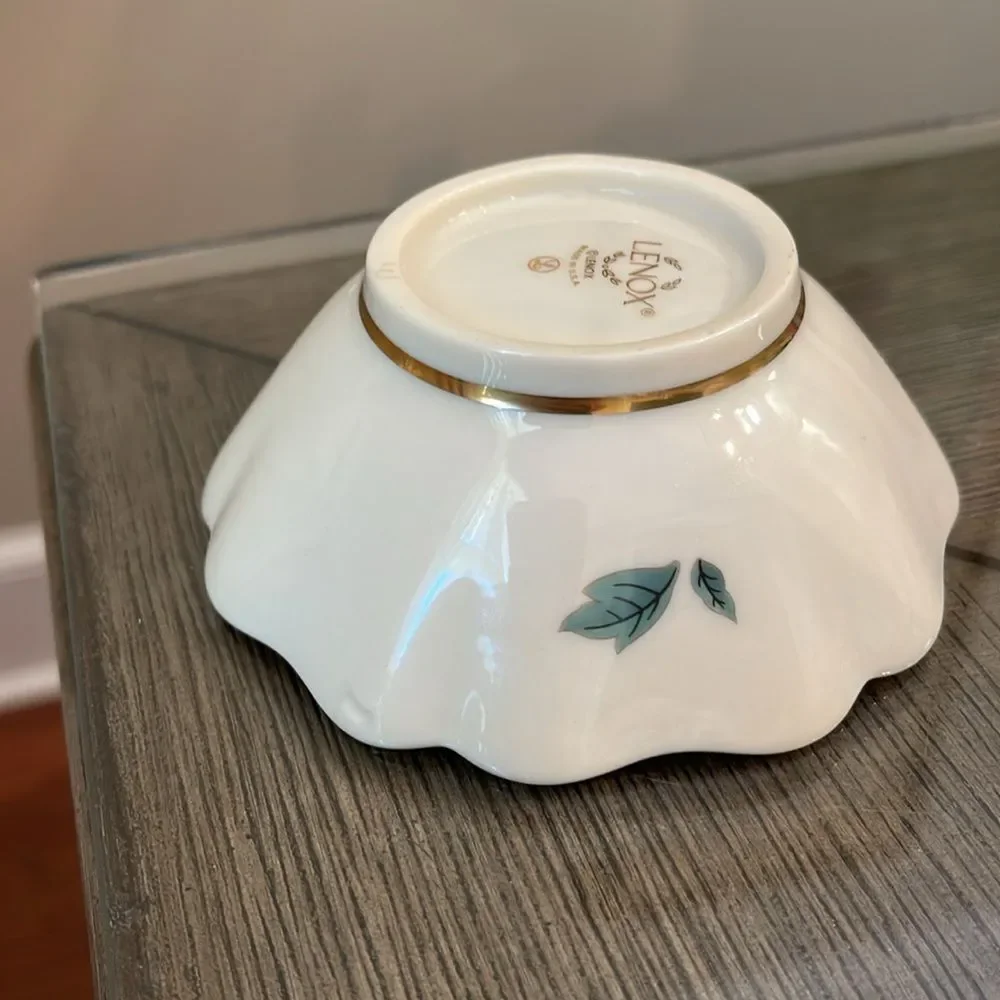 Lenox Barrington Vase & Bowl Floral Flower Vase & Trinket Dish